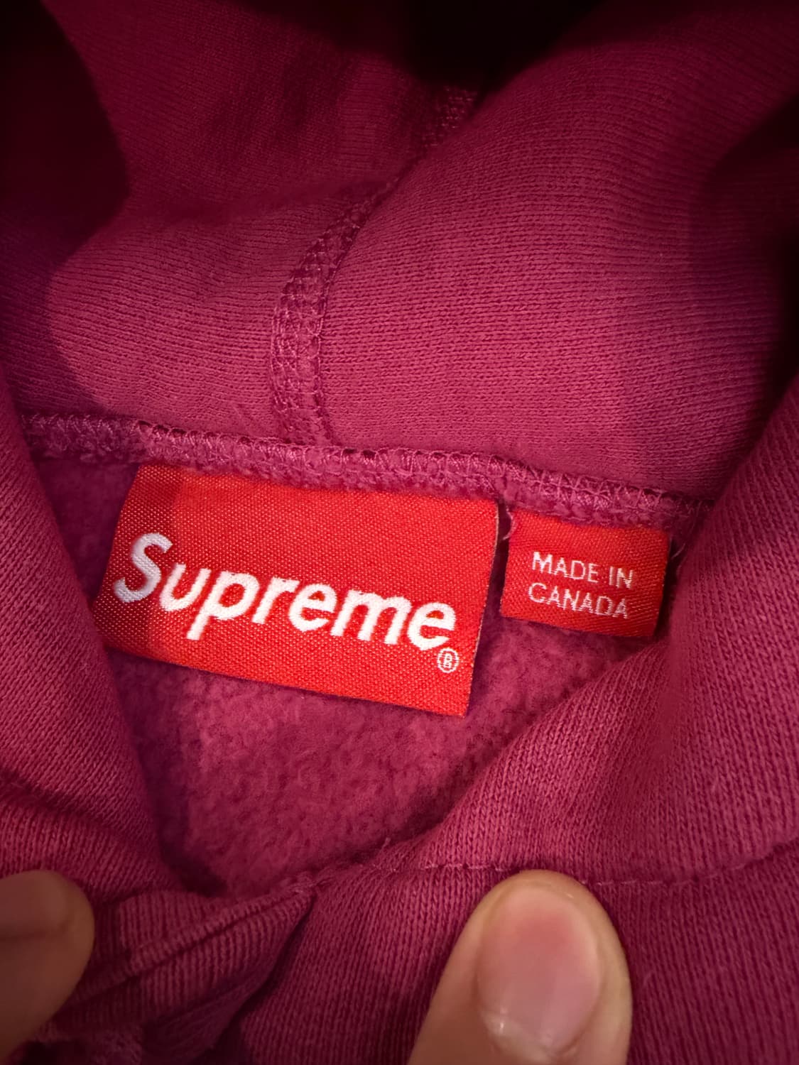 17ss 슈프림 글리터 아크 후드티 와인 버건디 상품이미지4