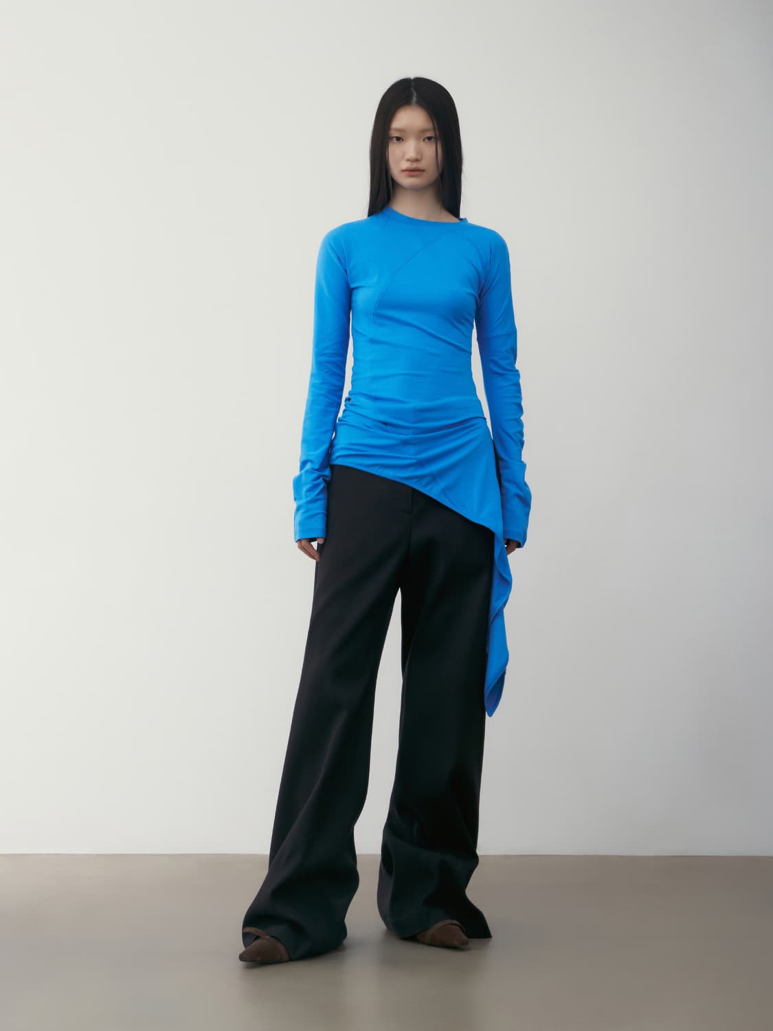 로우클래식 LC WRAP T-SHIRT_BLUE M 상품이미지1