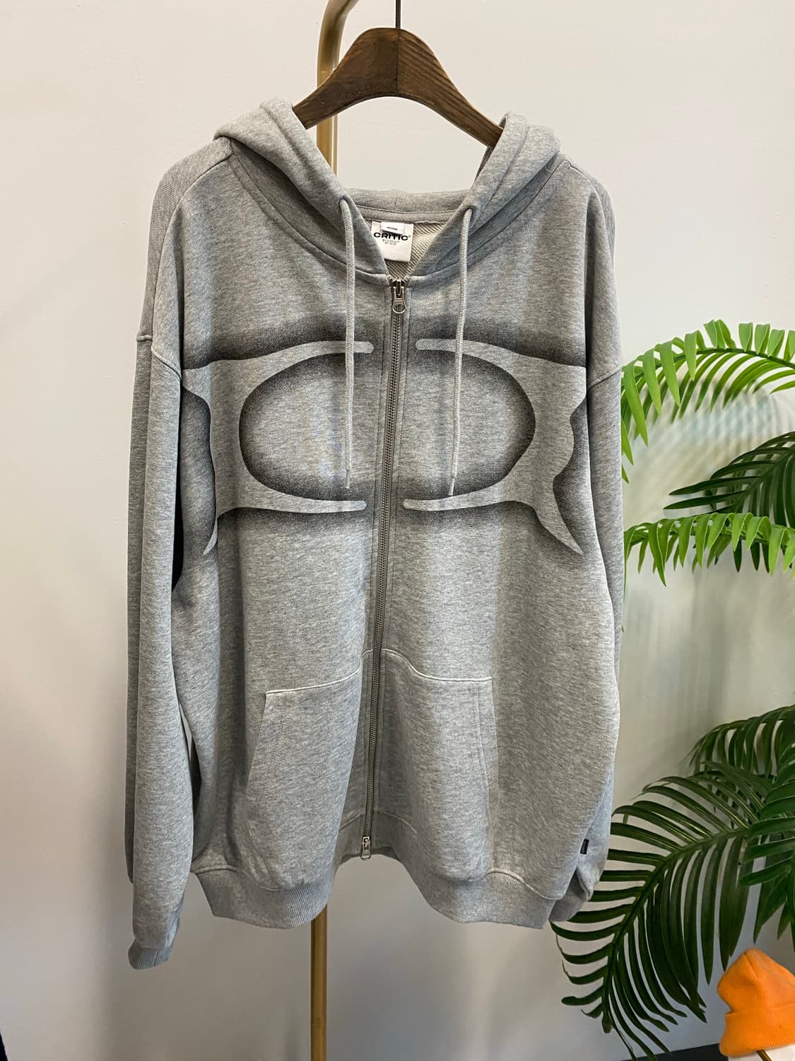 크리틱 웜홀 로고 후디 자켓(그레이) 상품이미지1