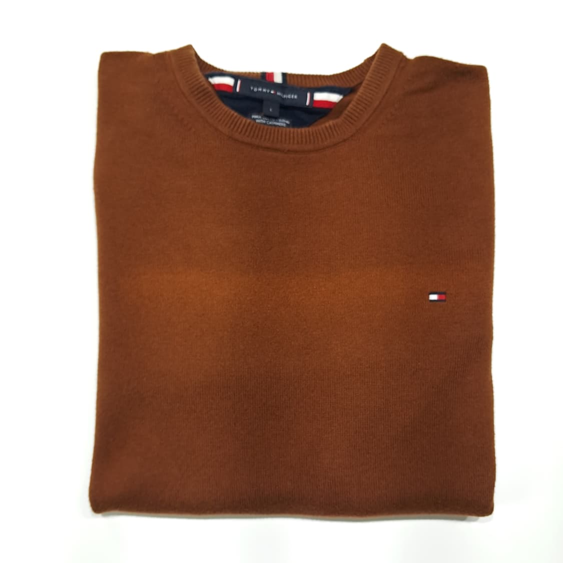 CL773 L 타미힐피거 코튼캐시미어 브라운 니트 스웨터 상품이미지8