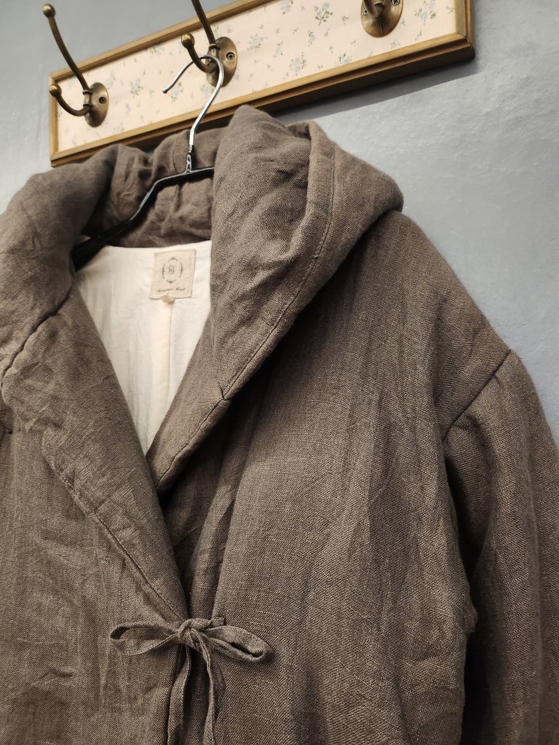 일본빈티지 사만사모스 린넨패딩아우터 상품이미지3