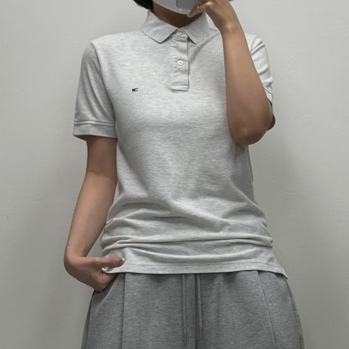 타미힐피거 카라 반팔티 그레이 S [052104] 상품이미지1
