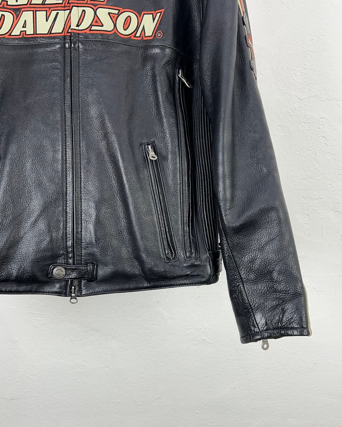 할리데이비슨 토크 제뉴윈 집 스트레치 라이딩 레더 자켓 상품이미지5
