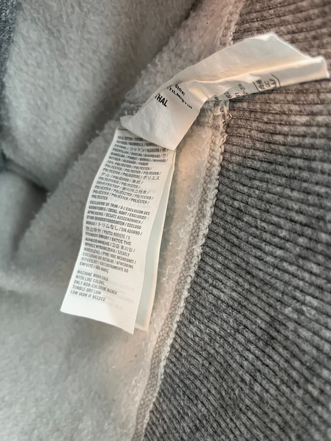 아베크롬비 화이트 순록 버튼 후드 집업 그레이 [S] 상품이미지6