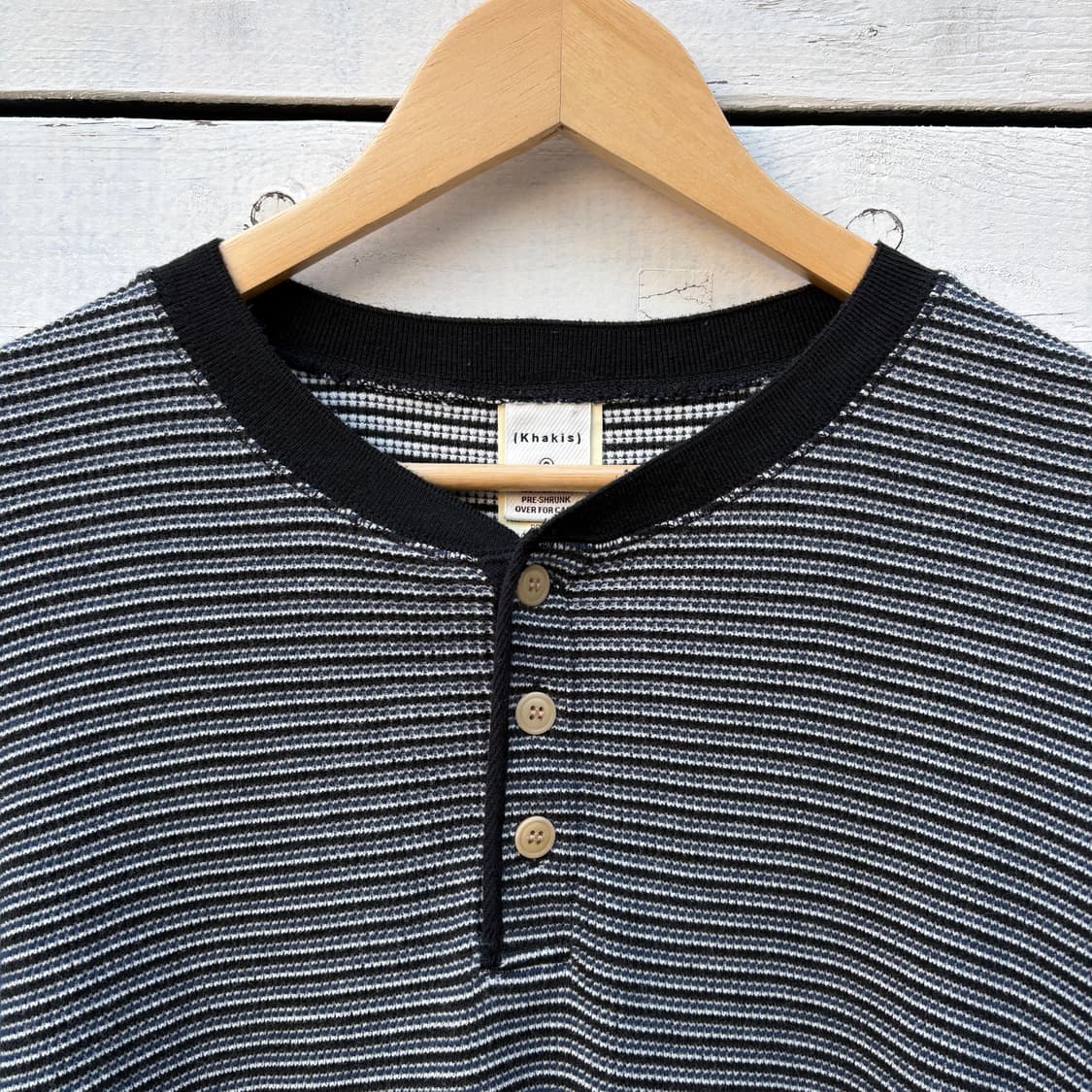 Khakis 카키스 와플 헨리넥 롱슬리브 티셔츠 상품이미지3