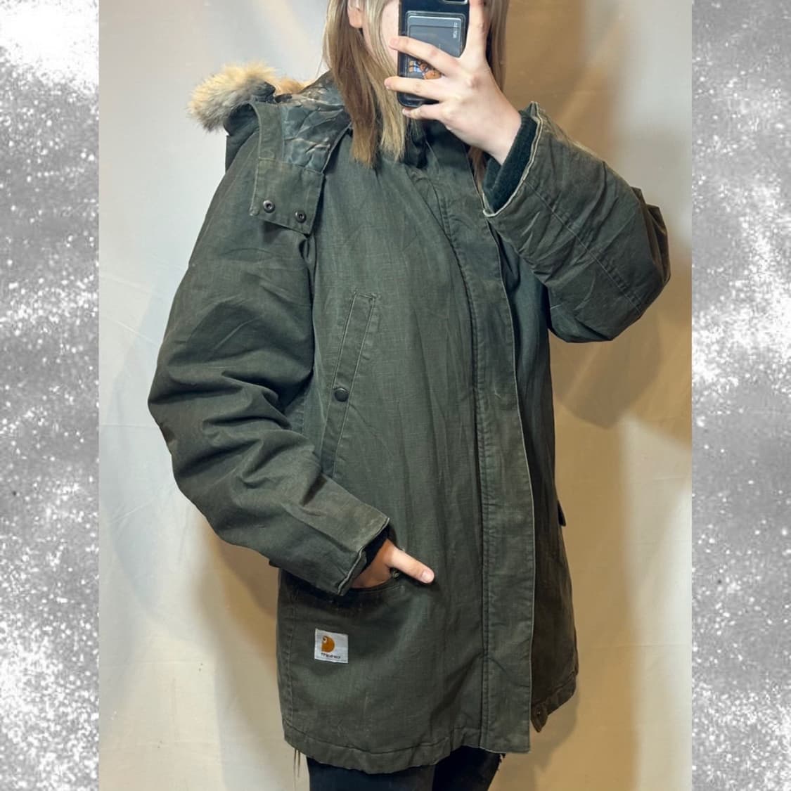 “ carhartt “ khaki long jk 상품이미지1