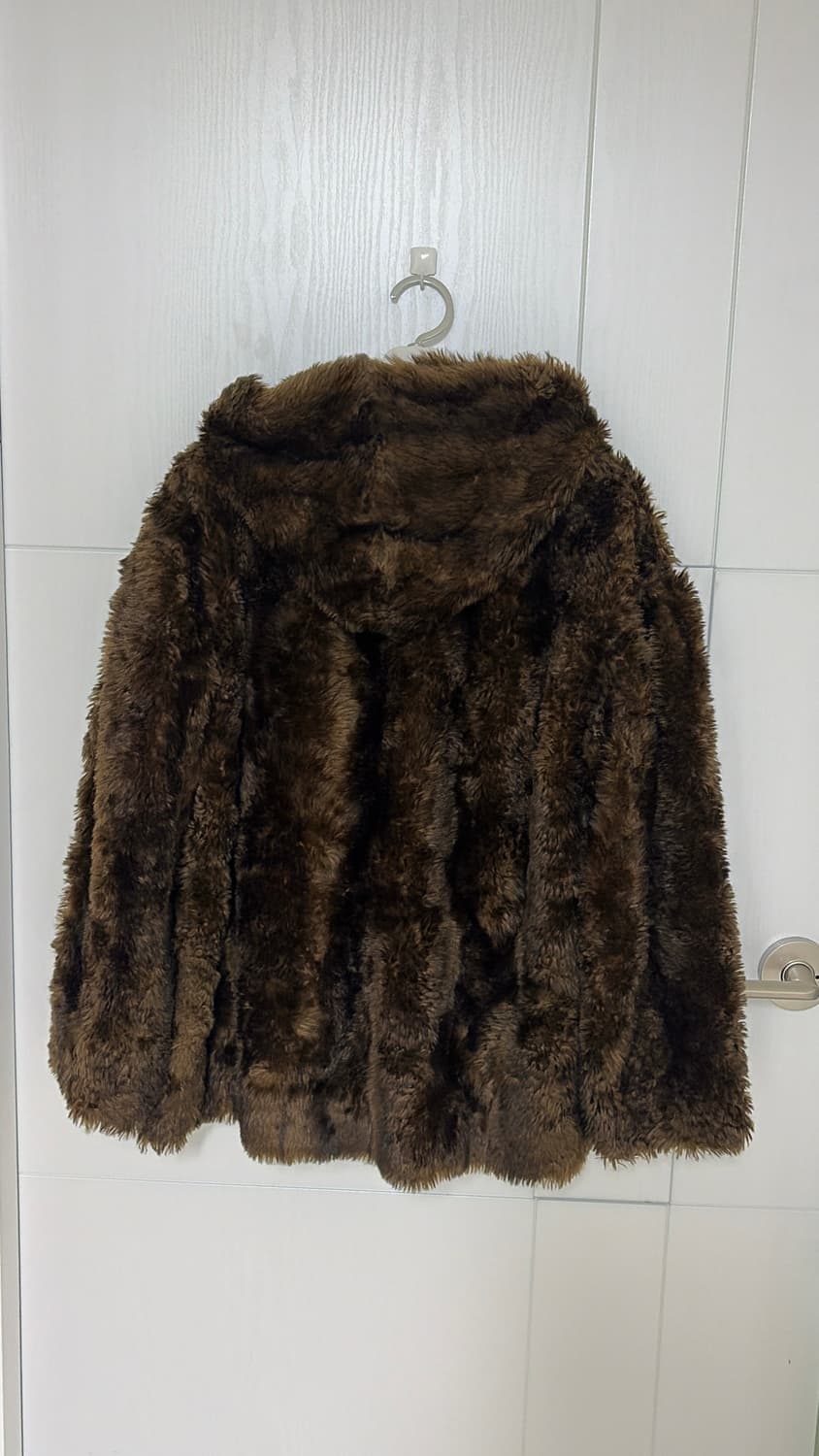 MOUSSY 갈색 에코퍼 후드 자켓 55,66 상품이미지3