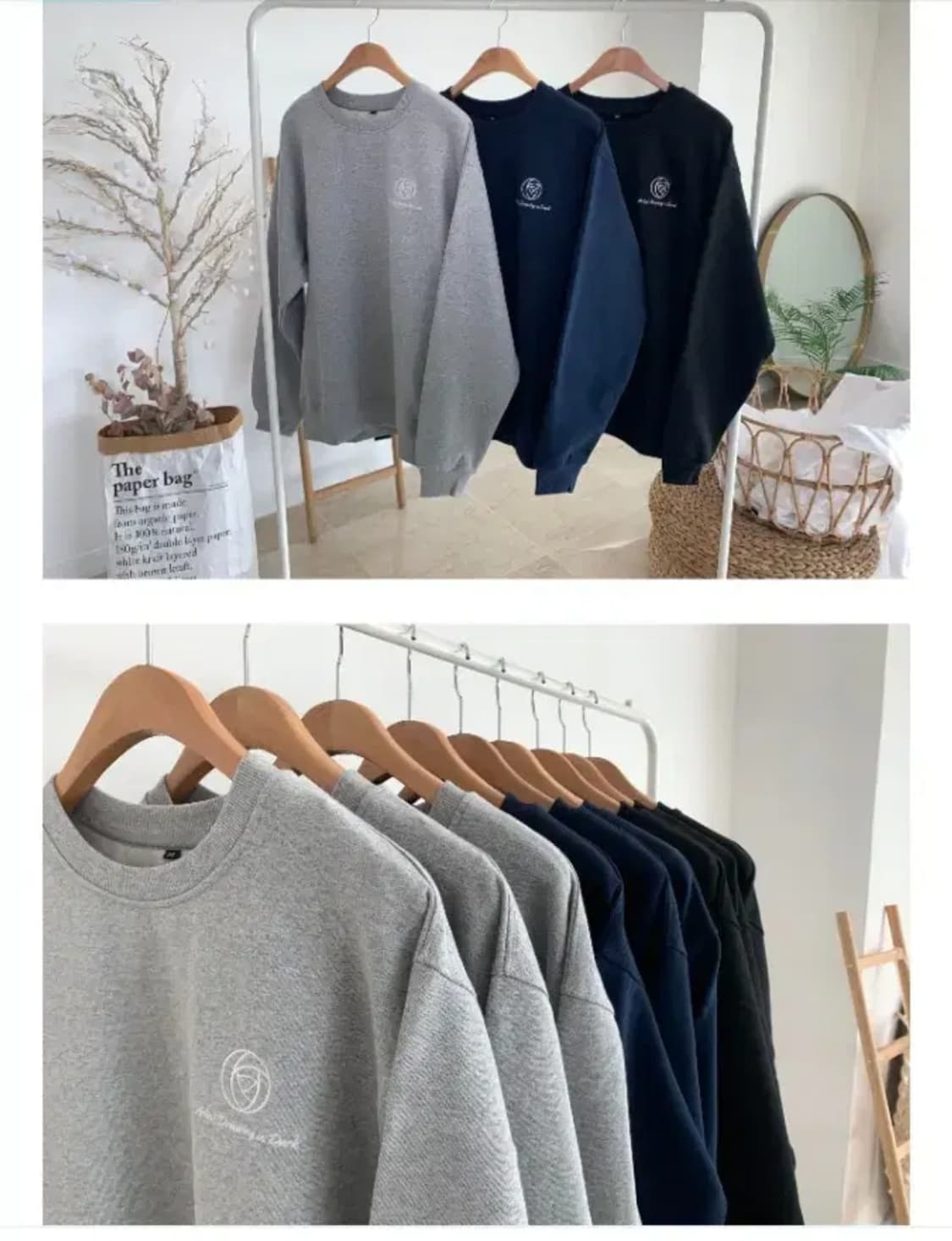 새상품 촘촘 기모 맨투맨 [남녀공용 95] 새상품 55 66 상품이미지1