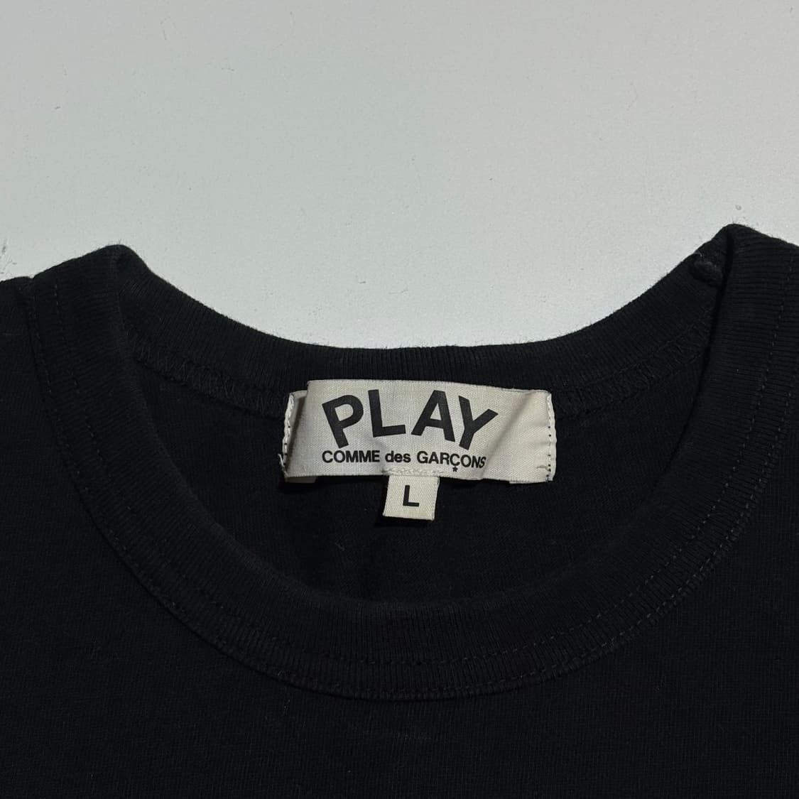 꼼데가르송 블랙 로고 반팔 티셔츠 상품이미지3