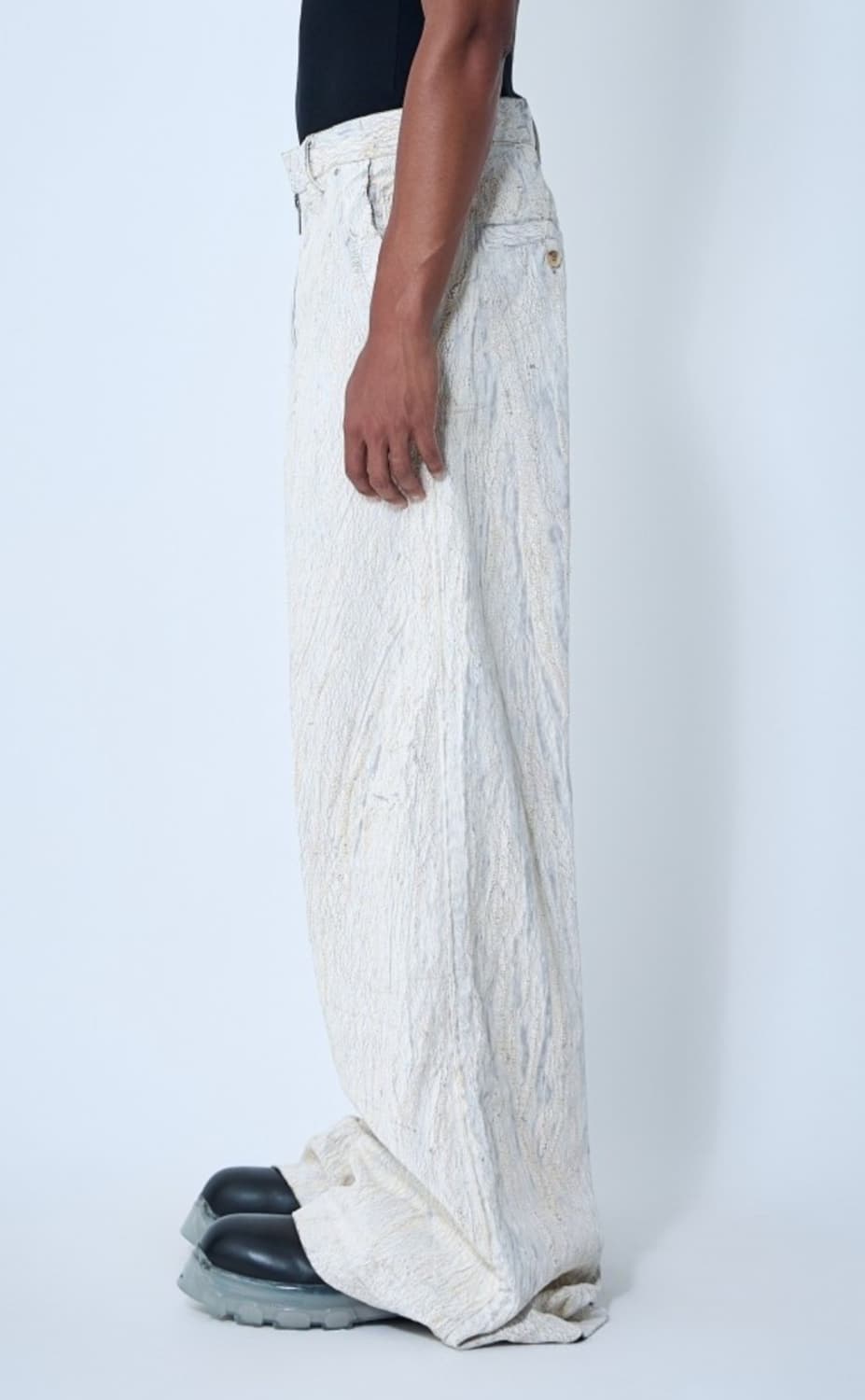 릭오웬스 FW25 밀크메가크러스트 와이드 벨라 데님 46사이즈 상품이미지1