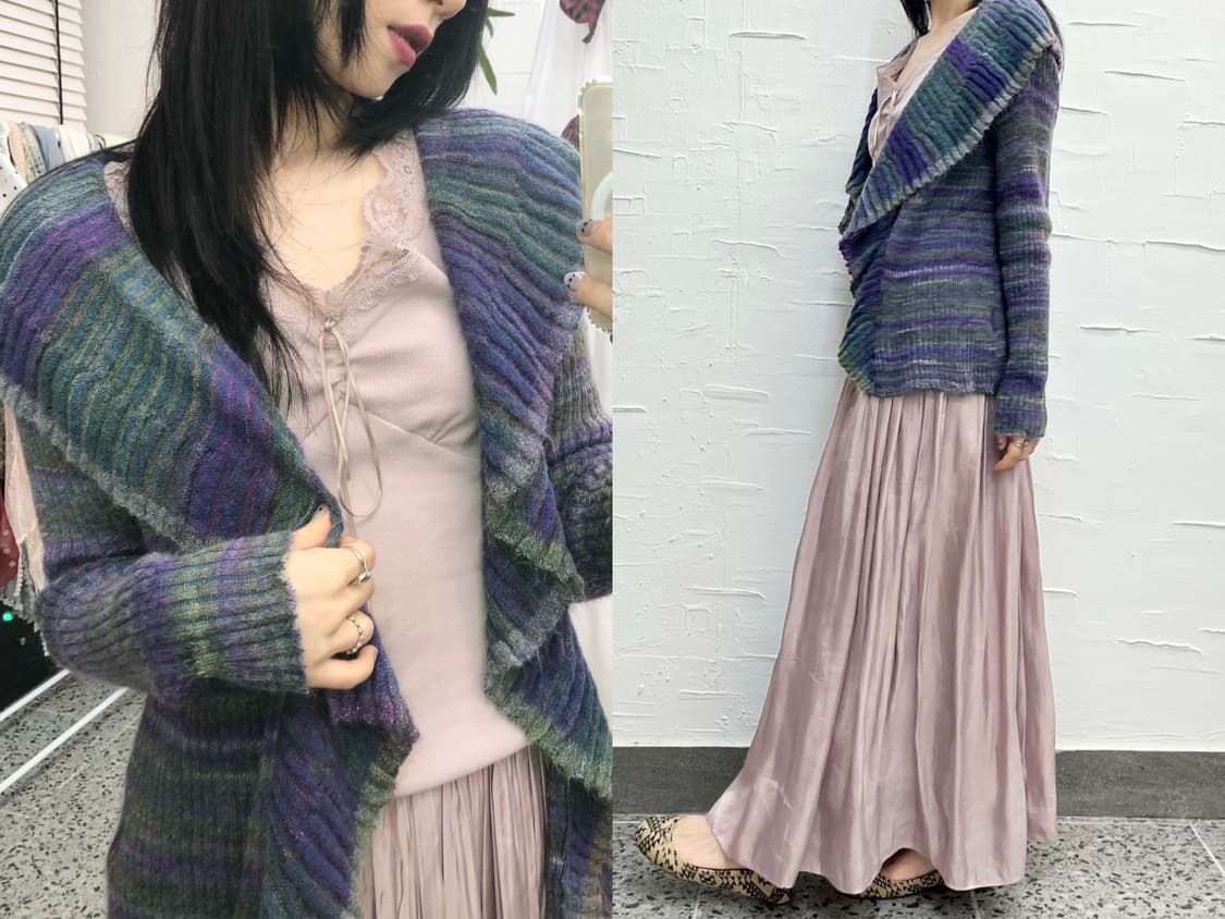 aurora wave knit cardigan 상품이미지1