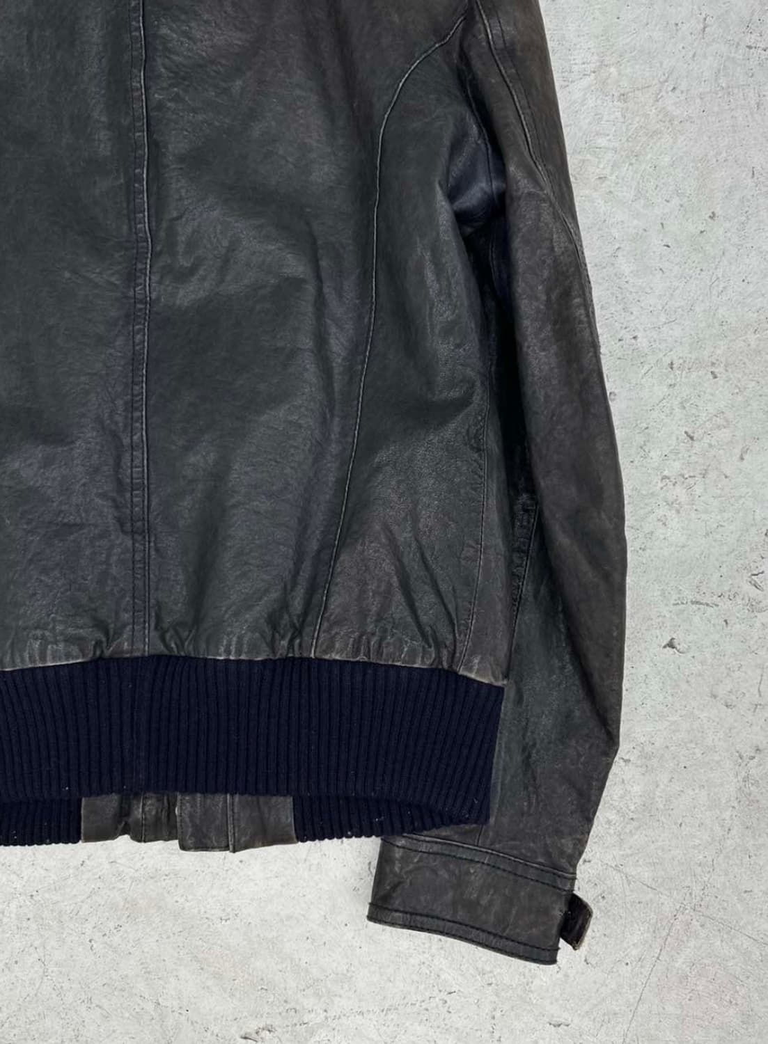  WOOYOUNGMI NECK ZIP LEATHER JACKET 상품이미지9