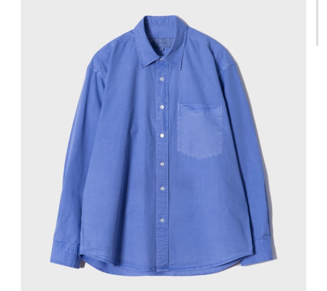 [48] 퍼스트플로어 다이드클래식 셔츠 삭스블루 상품이미지1