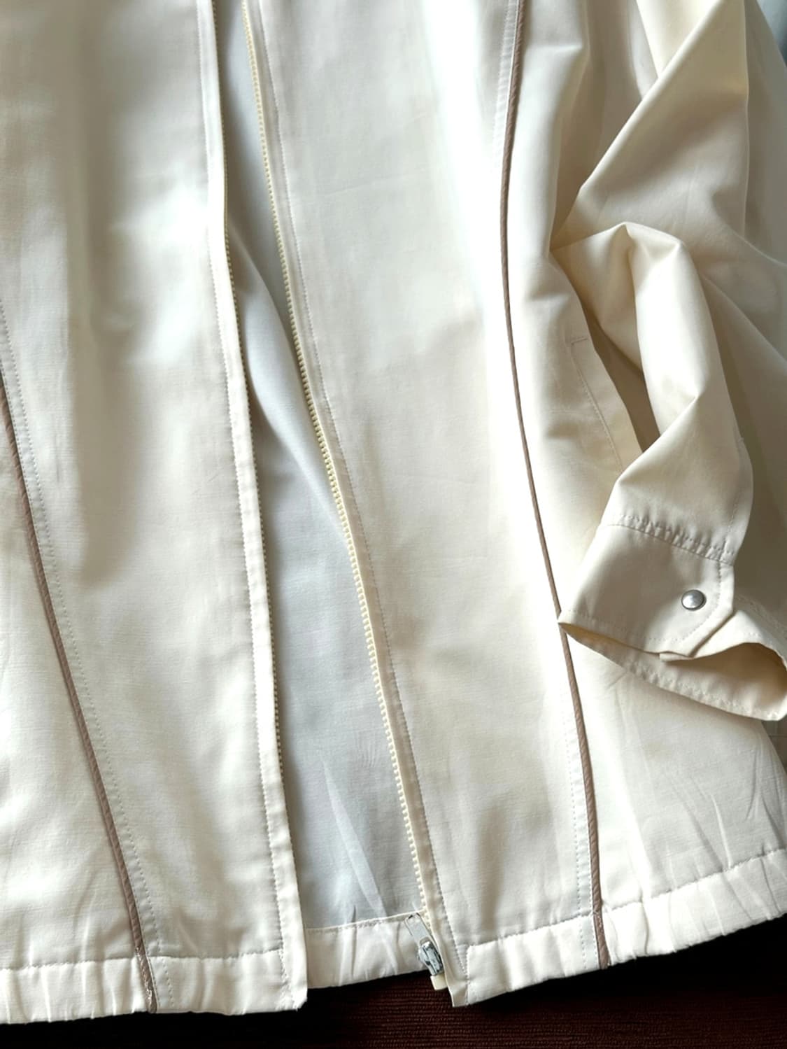 Panel design stand neck zip blouson 상품이미지3