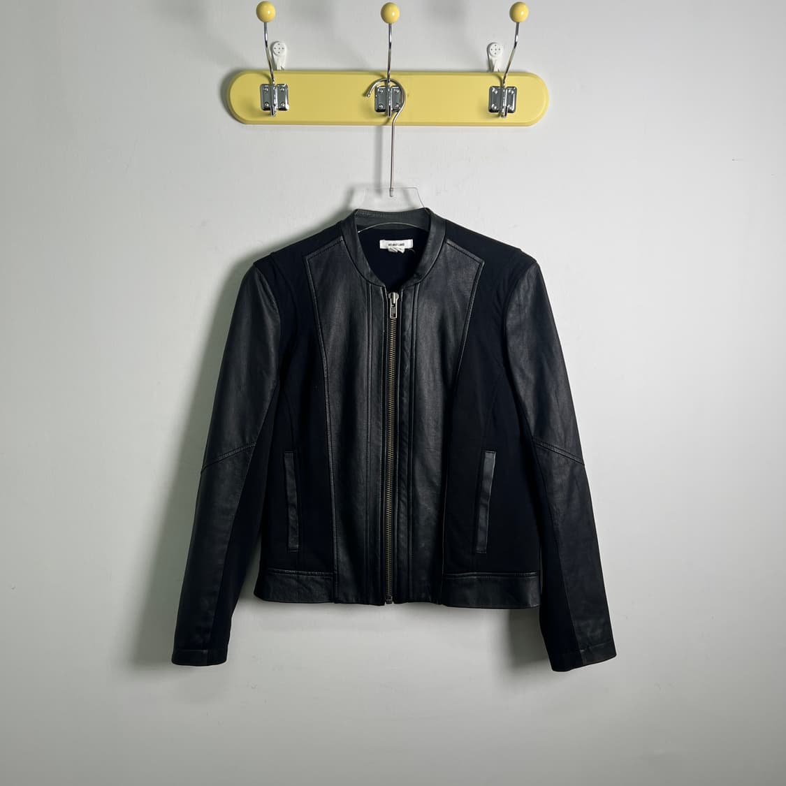 헬무트랭 블랙 패널 레더 자켓 S 상품이미지1