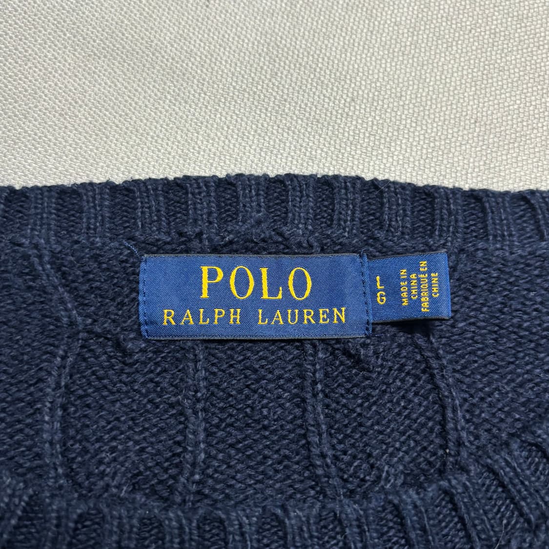 XS 폴로랄프로렌 화이트 포니 코튼 케이블 니트 상품이미지4