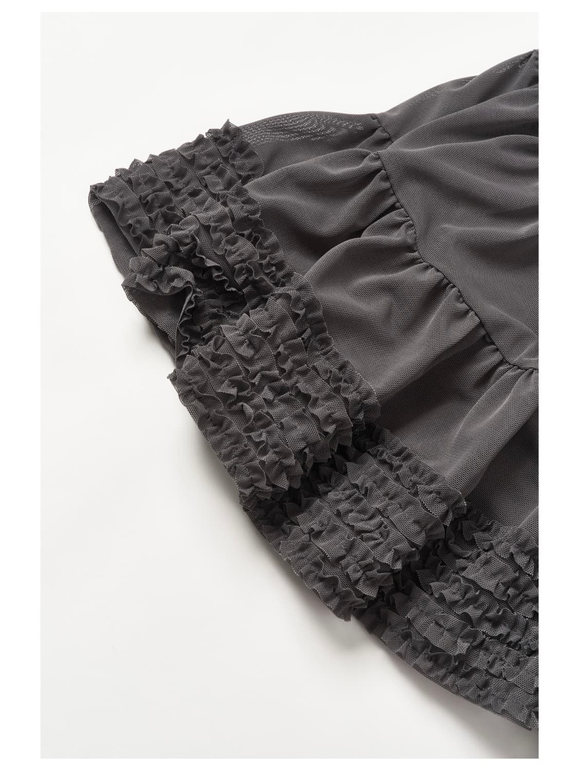 플리즈프로젝트 메쉬 스커트 그레이 상품이미지3