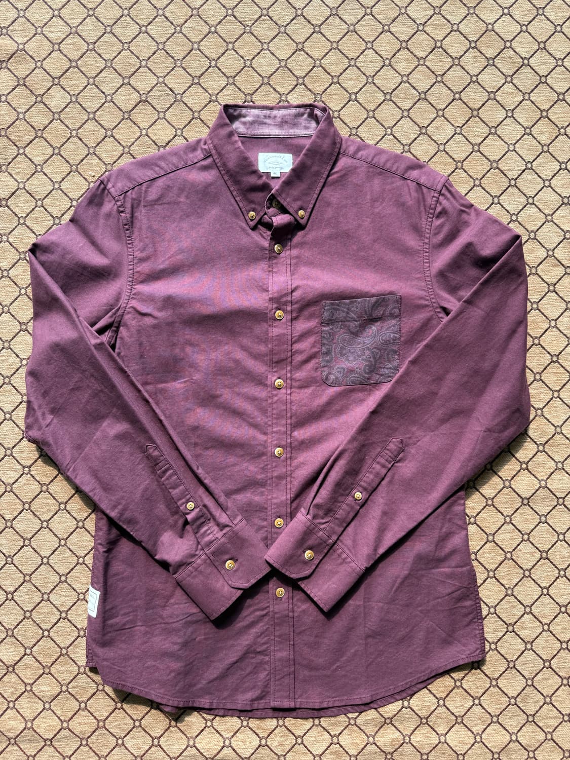 버건디 페이즐리 드레스 셔츠 상품이미지2