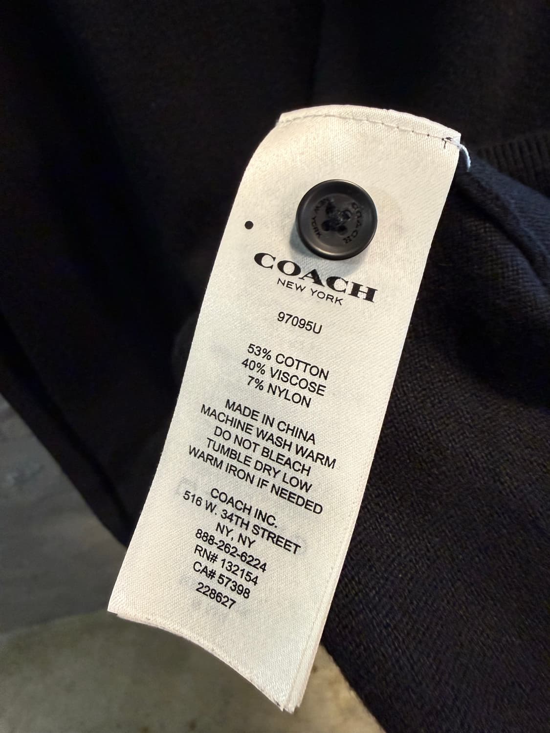 S 코치COACH 반팔 카라 니트 블랙 상품이미지6