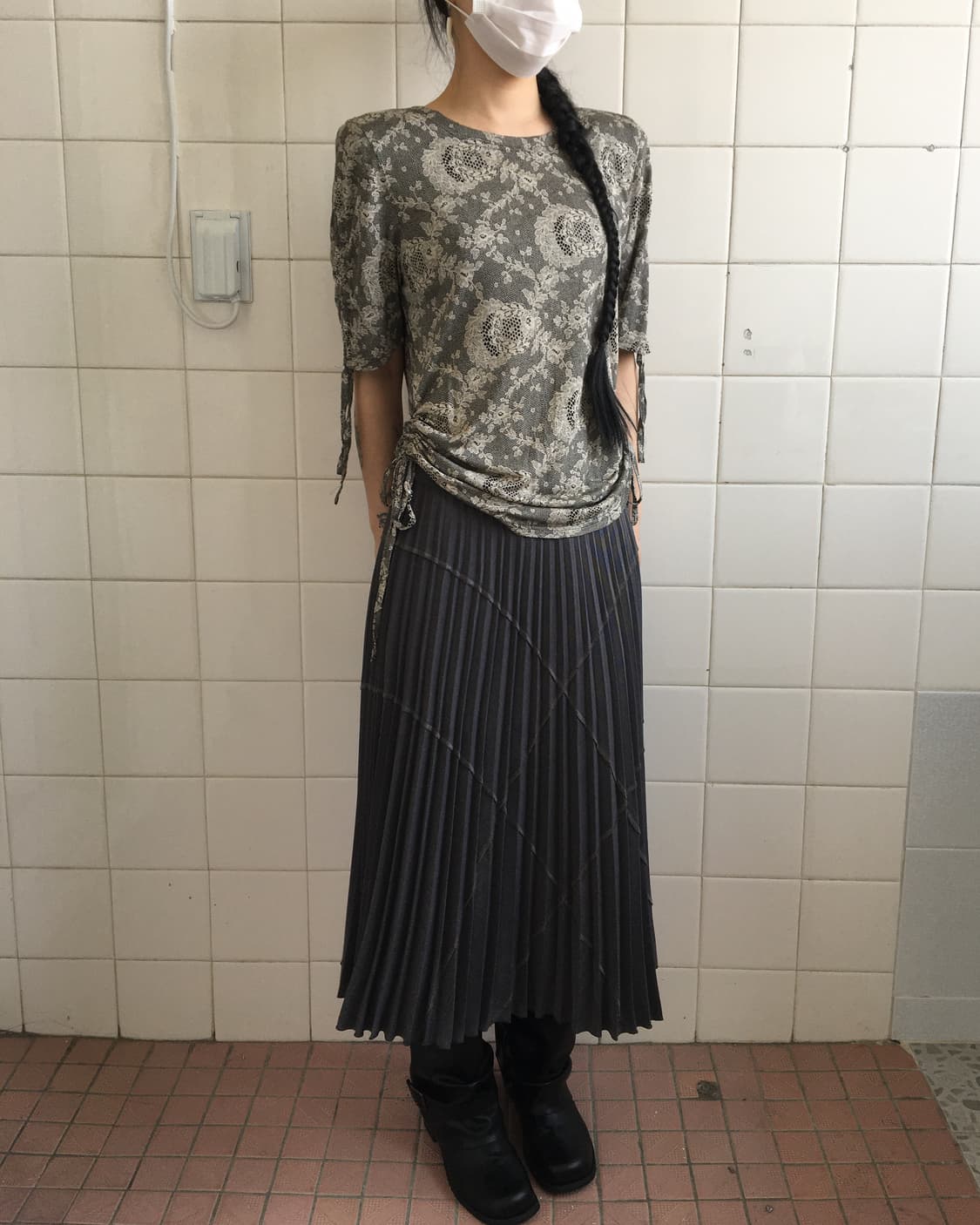 Line detail pleats skirt 상품이미지5