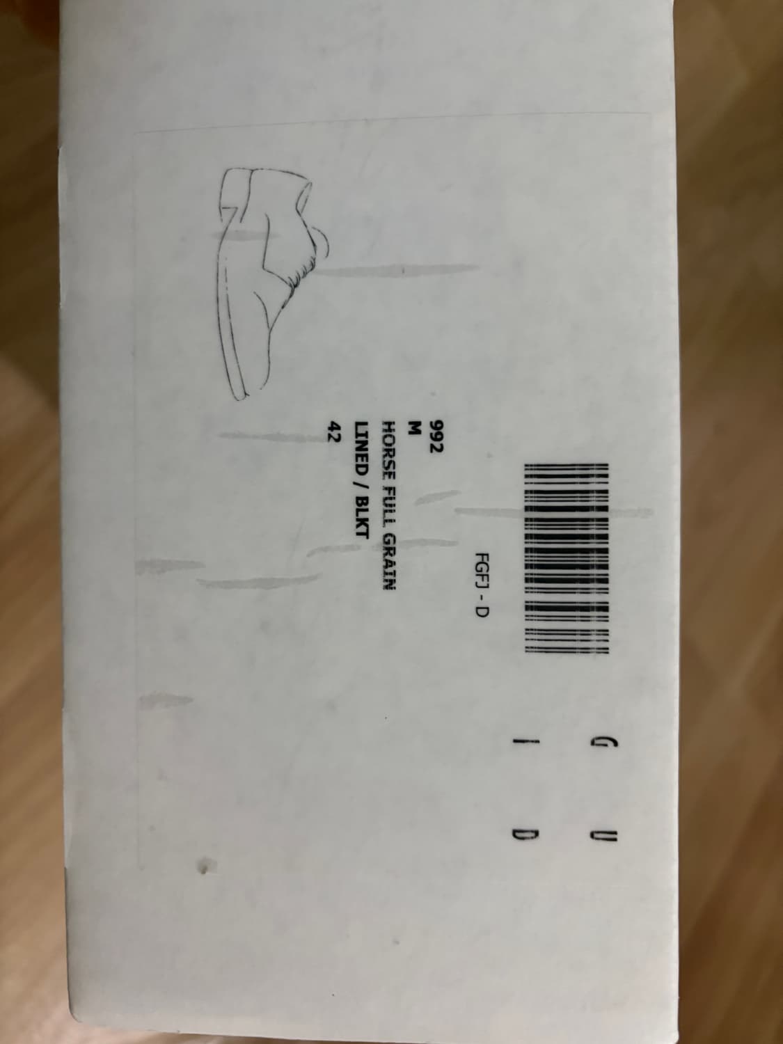 [42]구이디 992 홀스 풀 그레인 레더 더비 블랙 상품이미지7