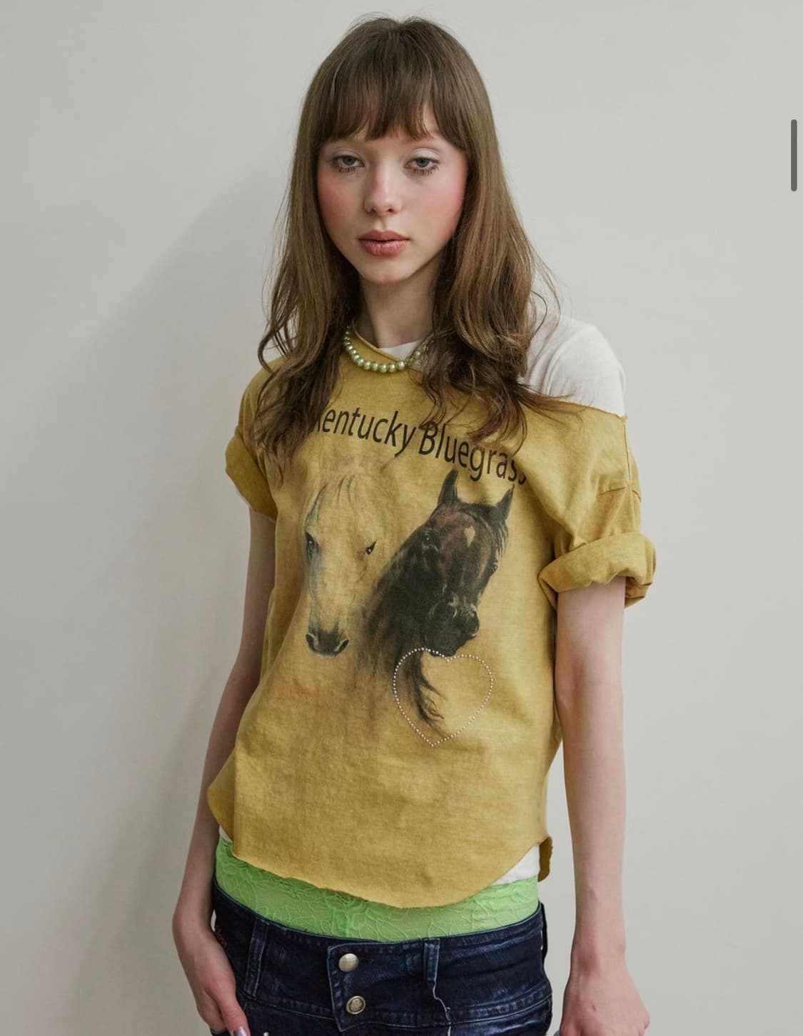 스컬프터 Sheriff Cut Out Tee Yellow 원숄더 티셔츠 상품이미지1