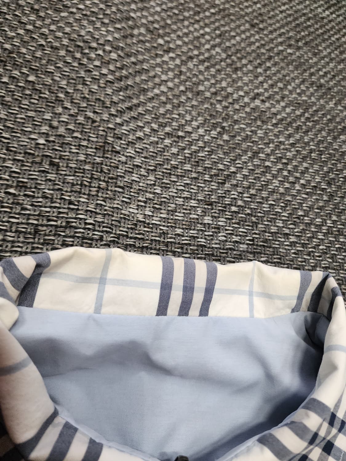 버버리 화이트 스카이블루 리버시블 노바체크  상품이미지10