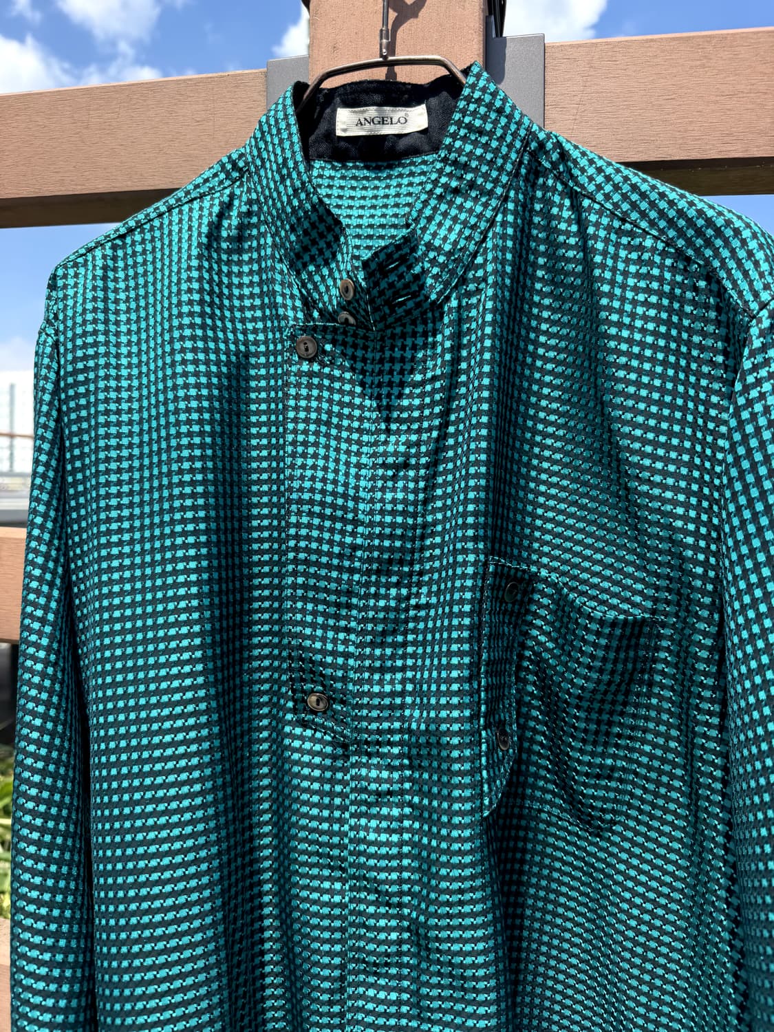  Angelo Green Jacquard Pattern Shirt 상품이미지1