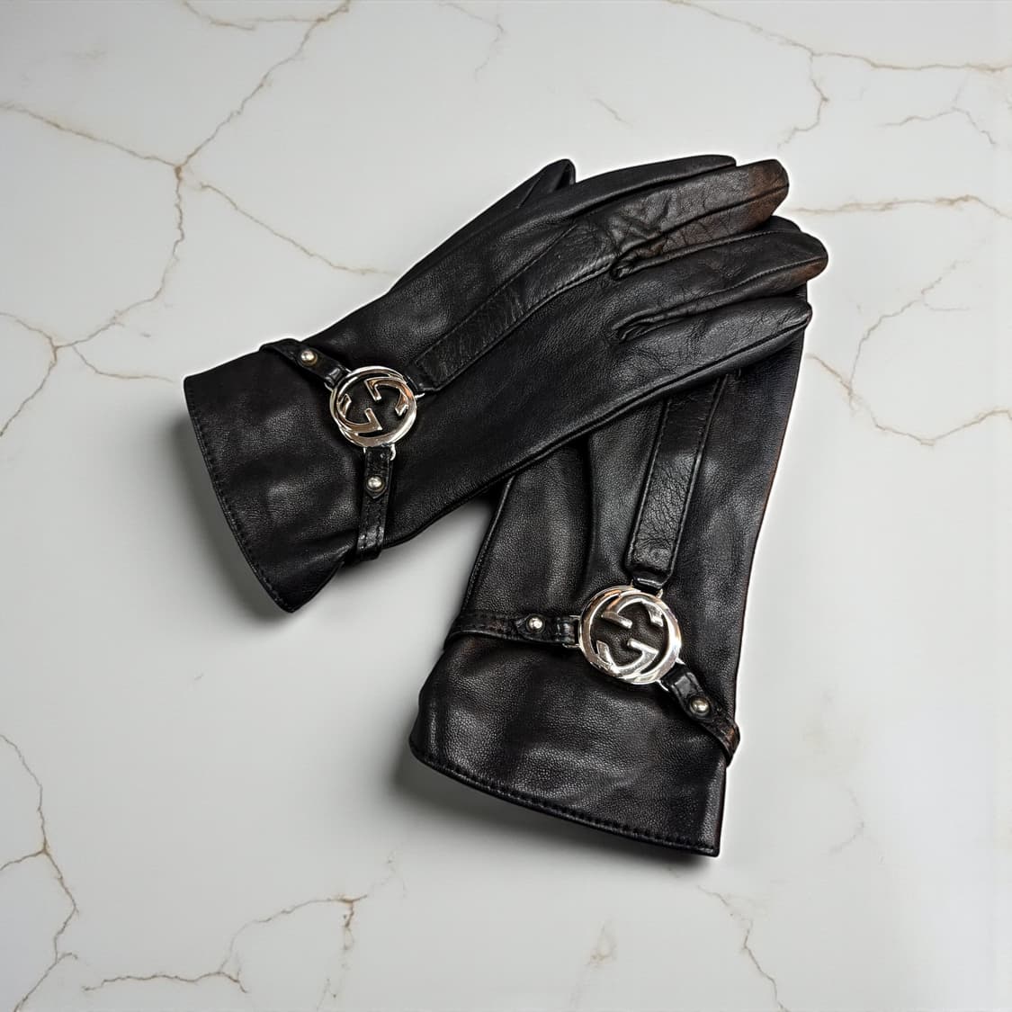 구찌 03AW 램스킨 메탈로고 장갑 글러브 상품이미지6