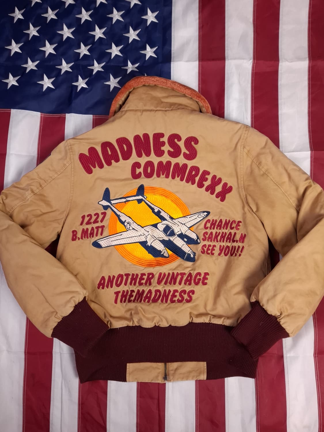 오리지날 MADNESS 매드니스 자수 항공 폭격기 자켓 상품이미지1