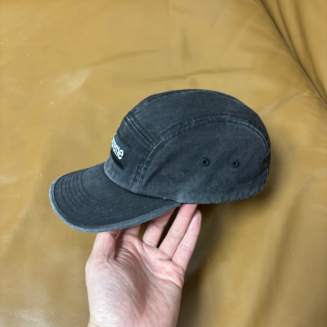 슈프림 캠프캡 모자 박스로고 25ss 워시드 블랙 상품이미지4