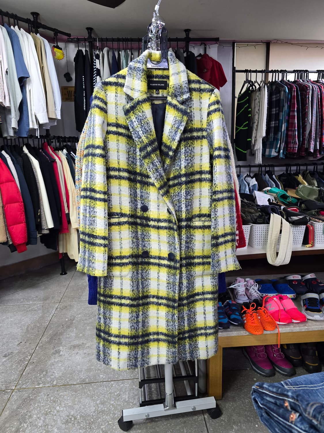 플라스틱아일랜드 옐로우 체크 코트 (1298) 상품이미지1