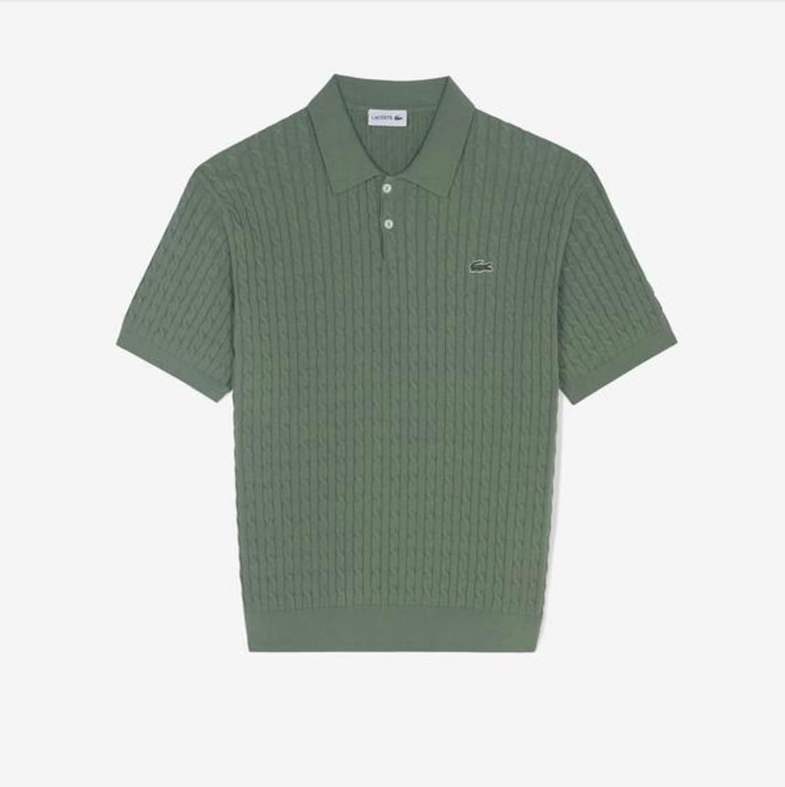 미개봉 라코스테 케이블 폴로 스웨터 반팔100 카키 상품이미지3
