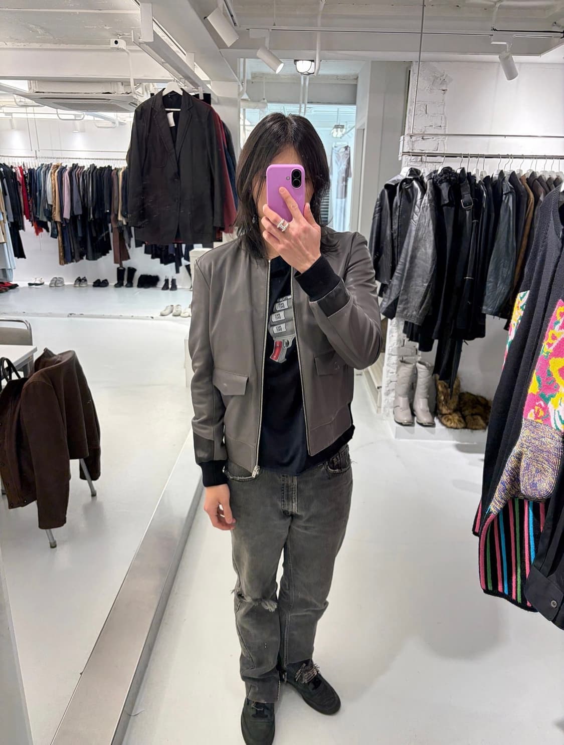 15ss 마르지엘라 레더 자켓 상품이미지1