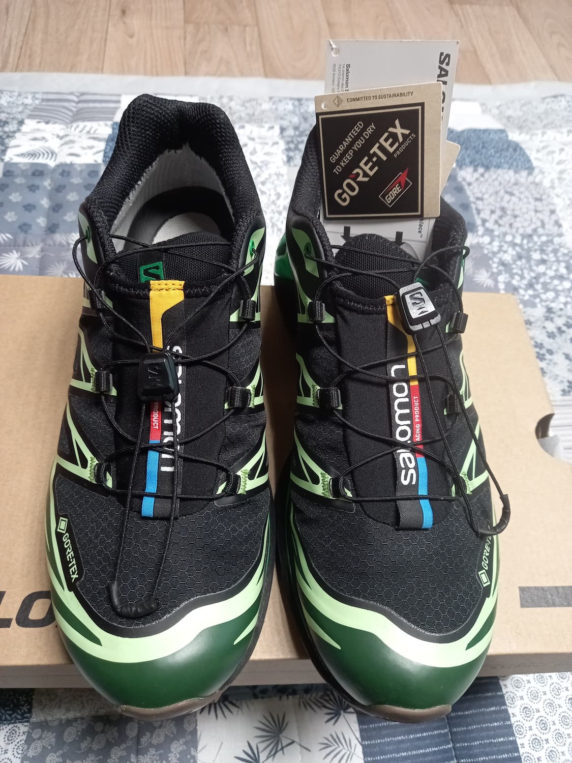 살로몬 XT-6 GTX  블랙/에덴/그린 270 상품이미지1