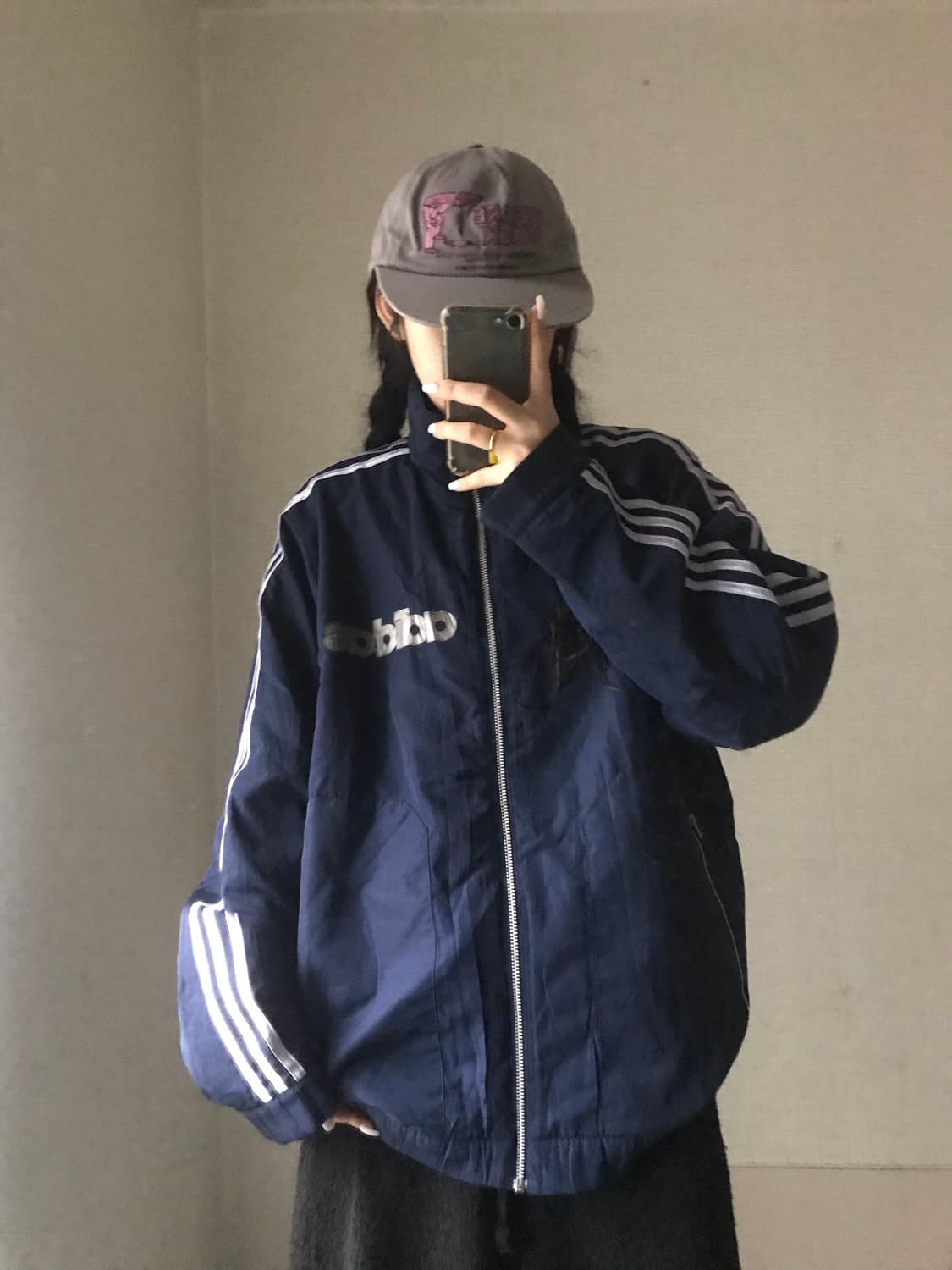 아디다스 네이비 실버 삼선 점퍼 상품이미지1