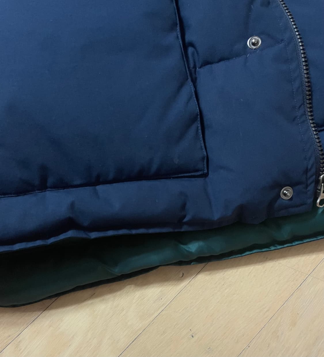 (XL) 90s 우드레이크 덕 다운 푸퍼 베스트 조끼 패딩 자켓 네이비 상품이미지7