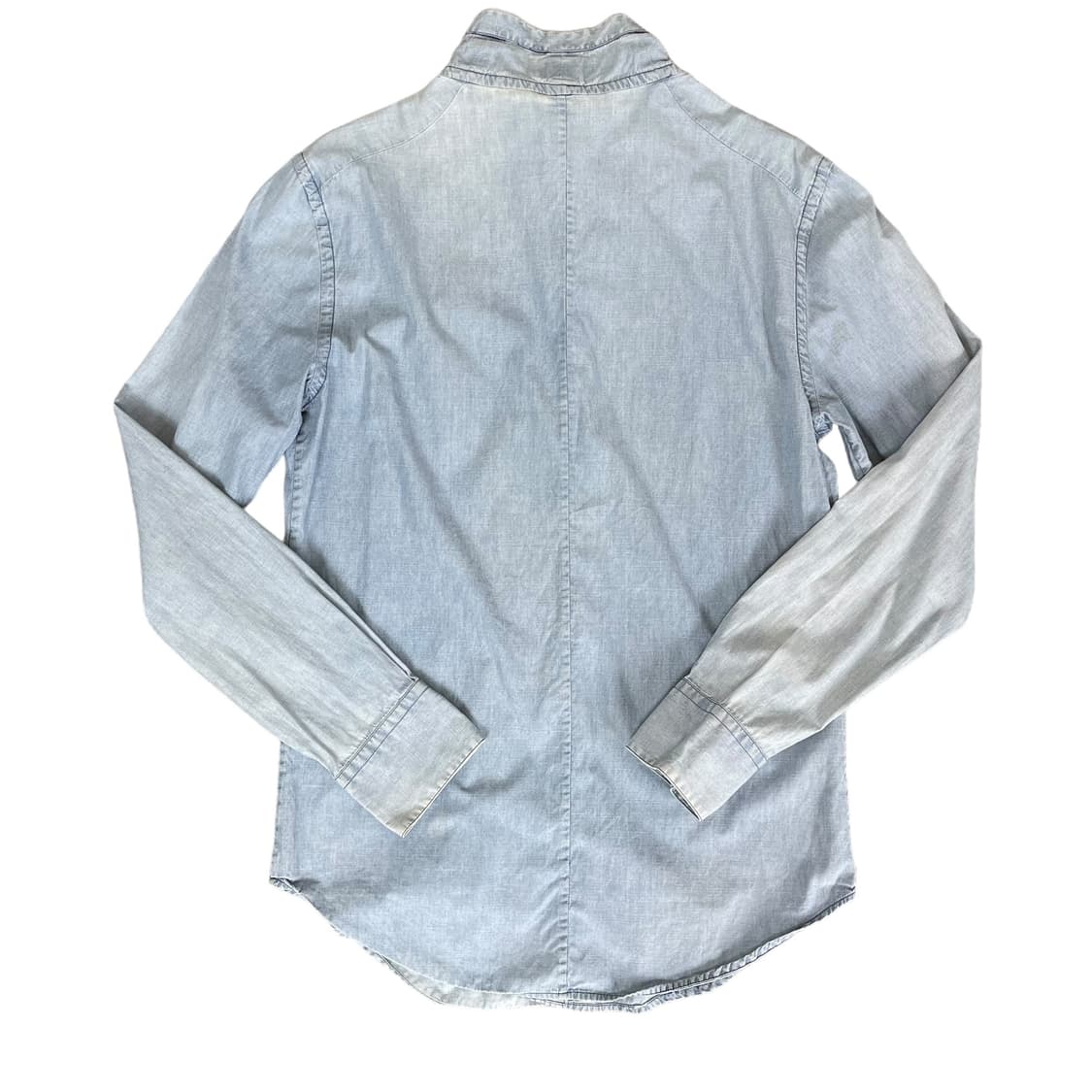 엠프리오 아르마니 하이넥 히든단추 데님 셔츠 상품이미지2