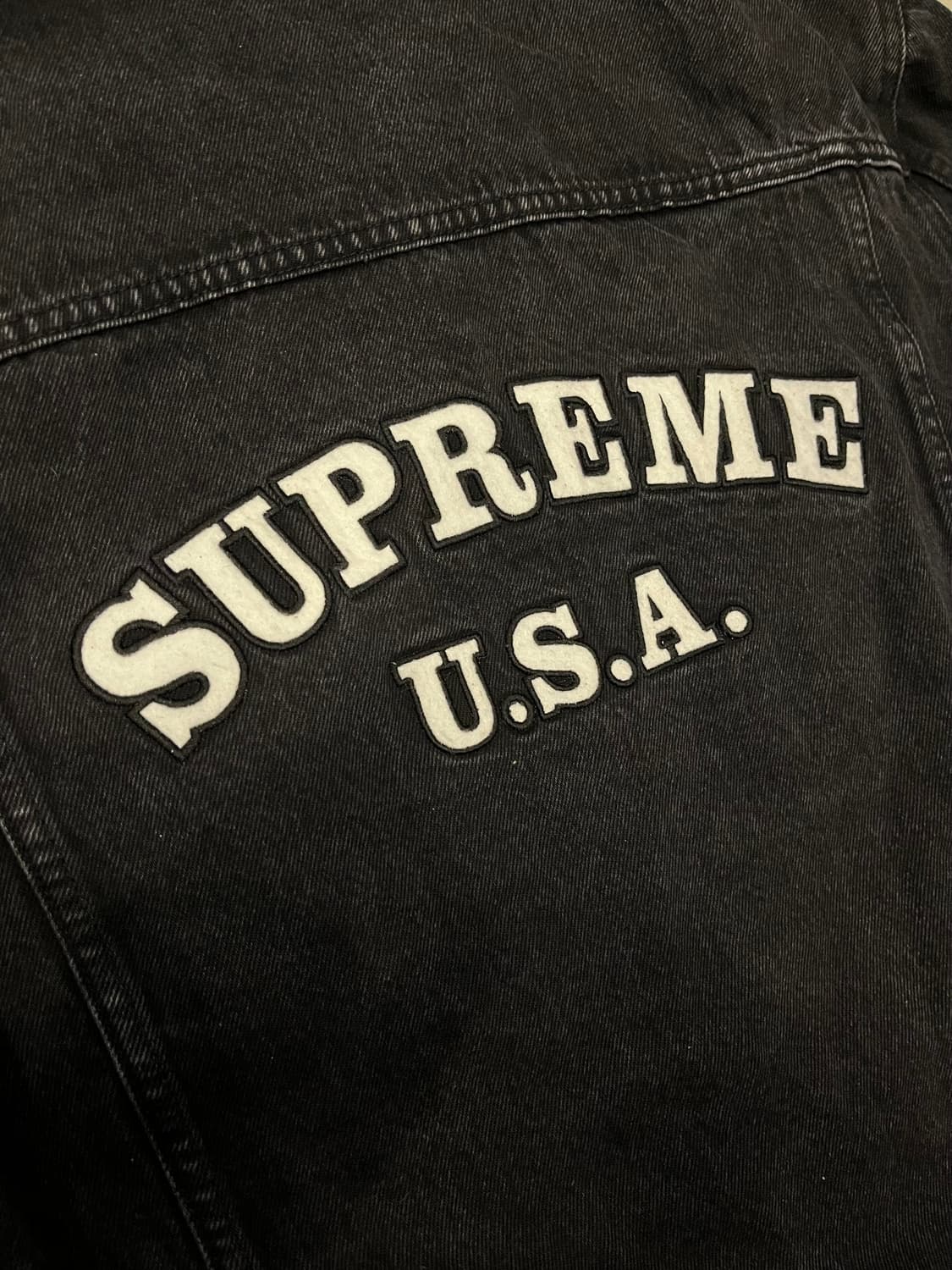 Supreme 16ss 데님 트러커 블랙 XL 상품이미지3
