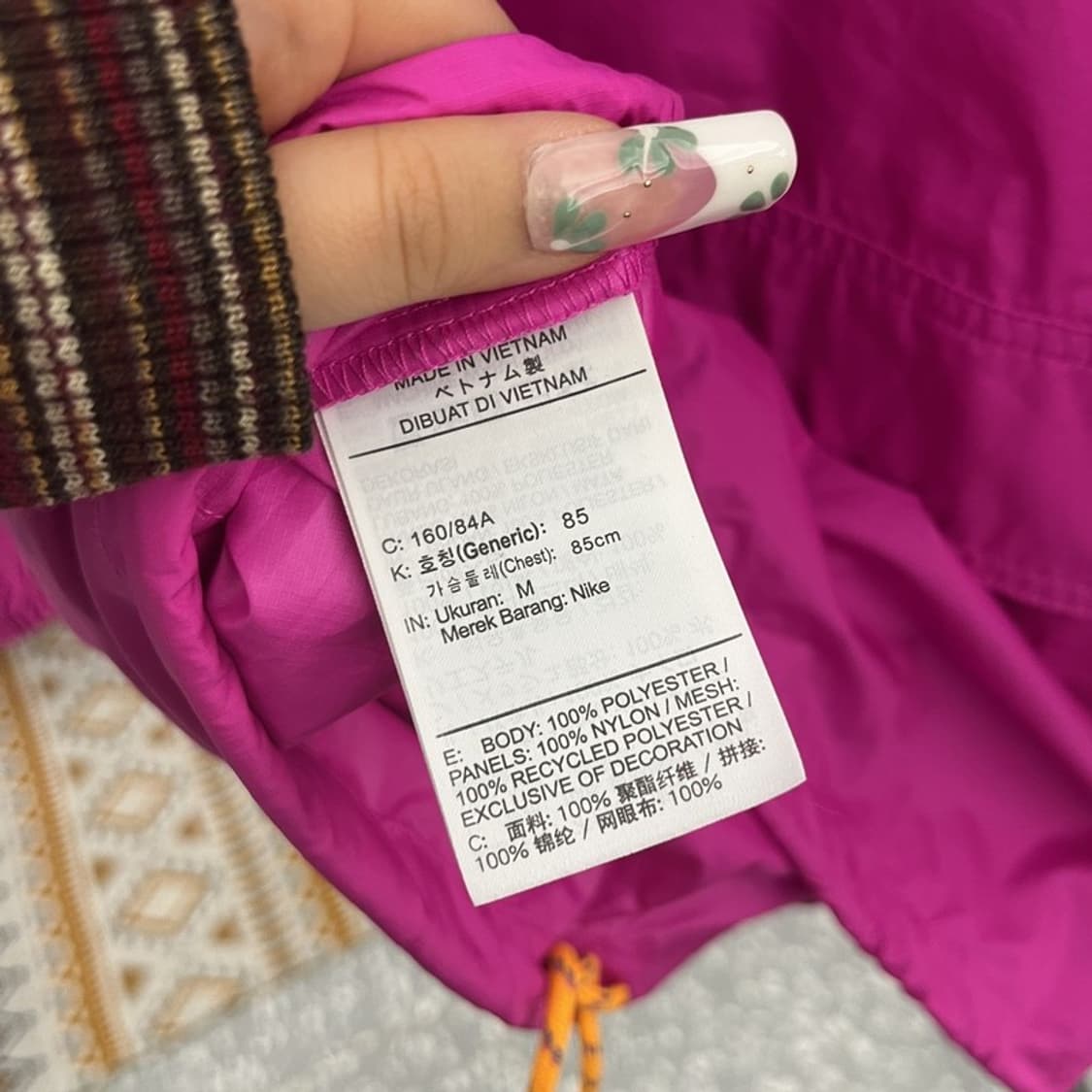나이키 Y2K 레트로 00's 핫핑크 바람막이 아노락 M C11351 상품이미지6