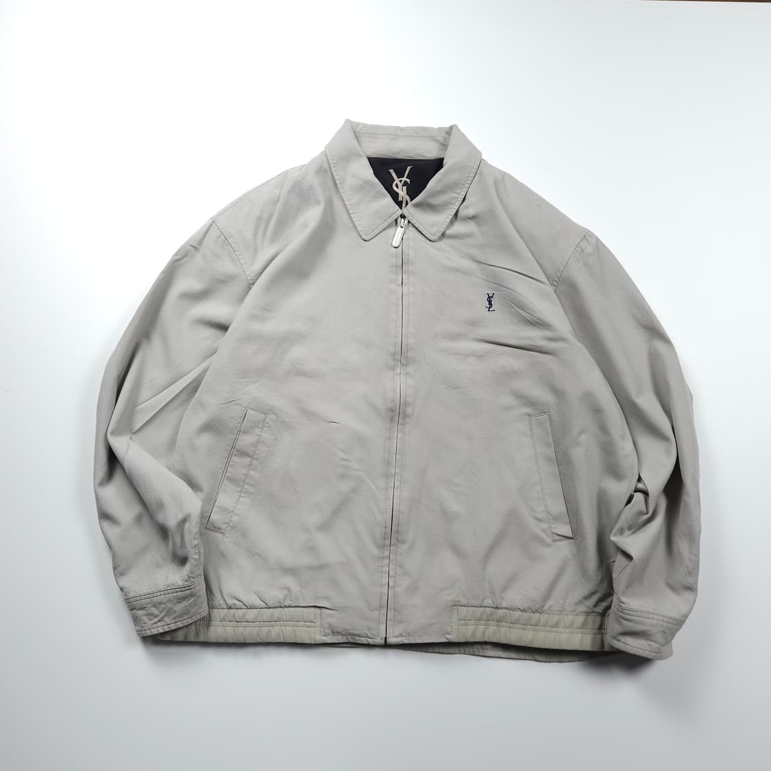 90s 입생로랑 자수로고 아카이브 해링턴 자켓 (XL) 상품이미지1