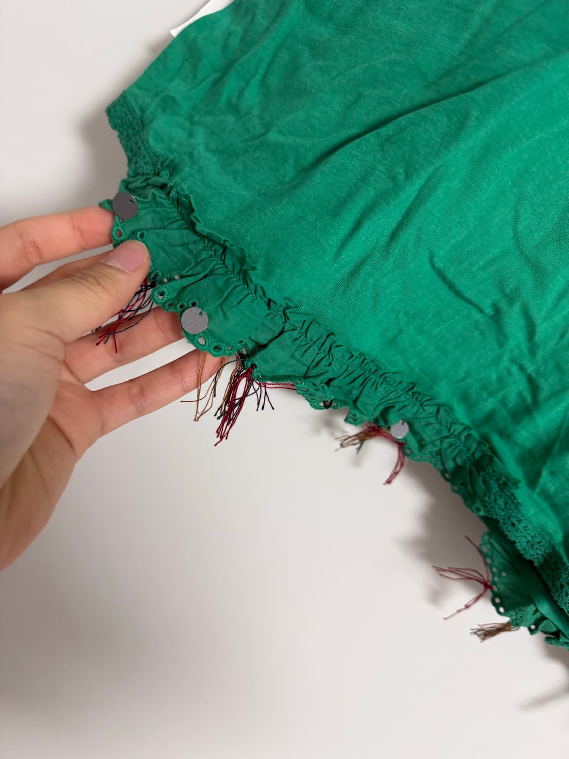 스나오구와하라 이세이미야케 민소매 스팽글트리밍 상품이미지3