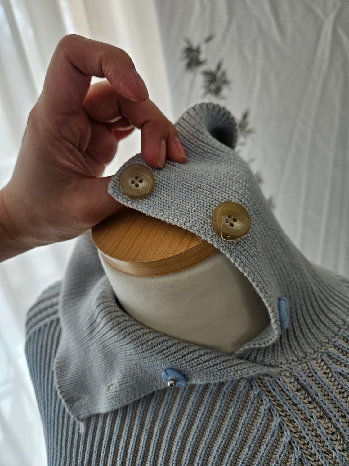 세터 스카이블루 니트 상품이미지2