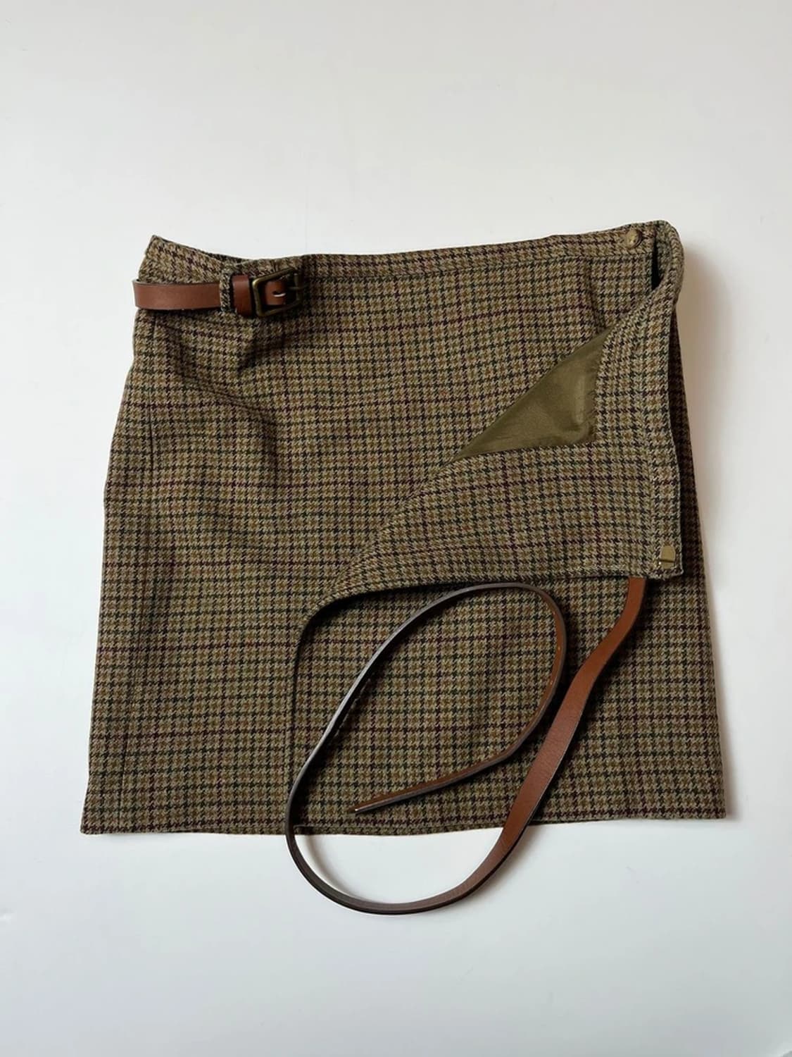 랄프로렌 00's 클래식 체크 울 랩 스커트 PN8764 상품이미지3