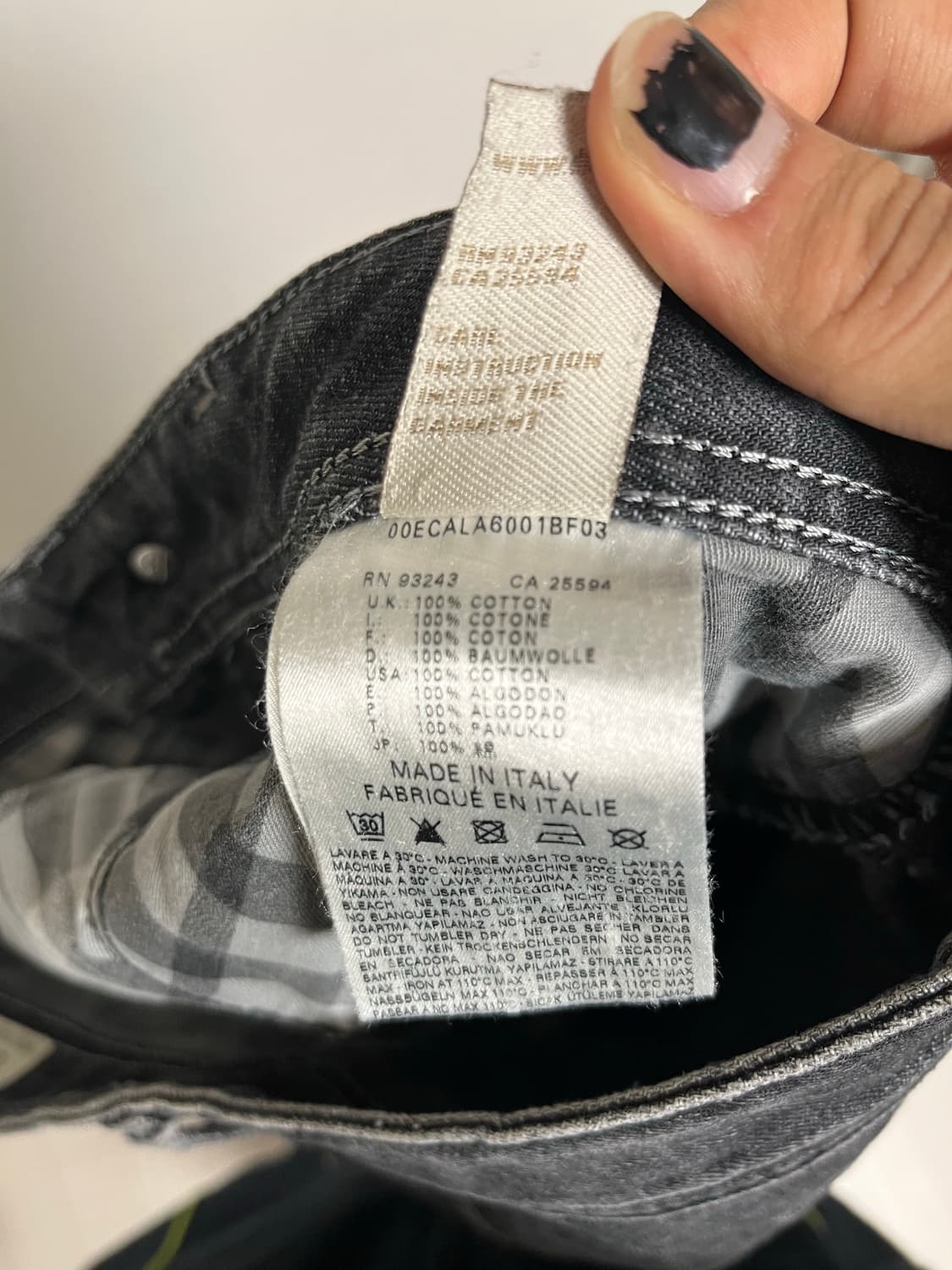 디젤 워싱 흑청 데님팬츠 상품이미지8