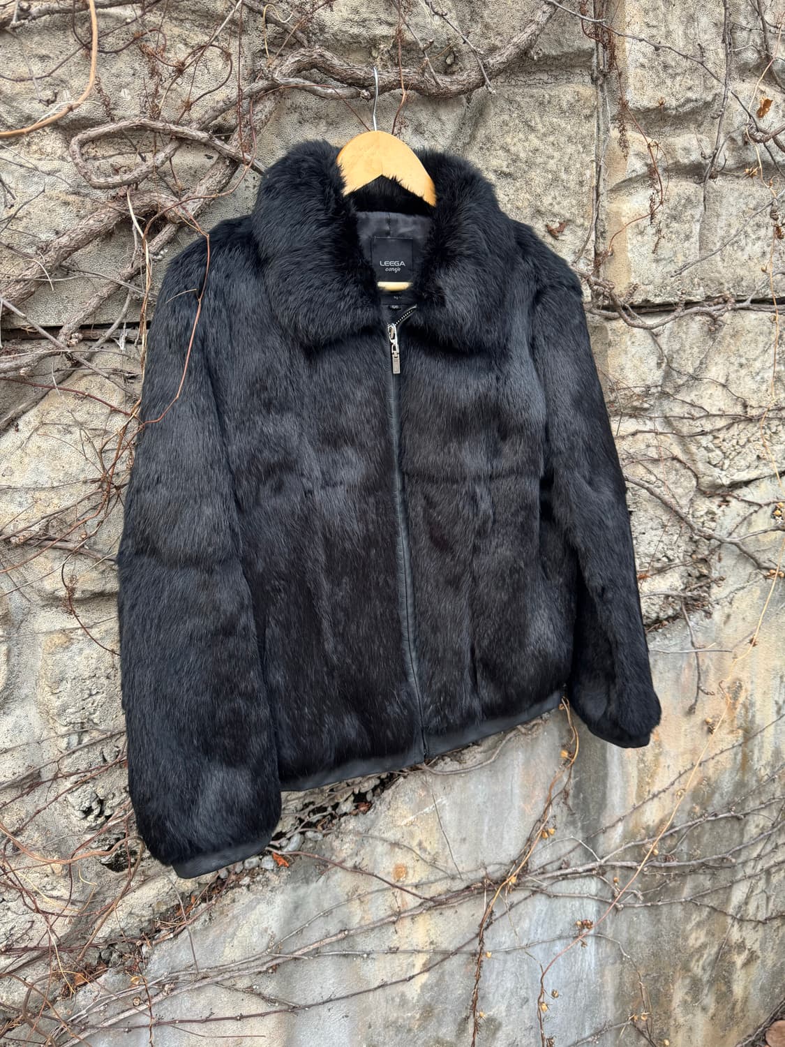 Leega 토끼털 양가죽 여성 레더 자켓 상품이미지3