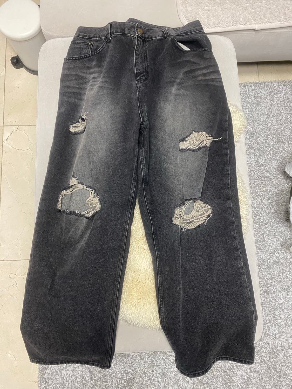 위캔더스 DISTRESSED DENIM PANTS 찢어진청바지 찢청 데님 상품이미지1