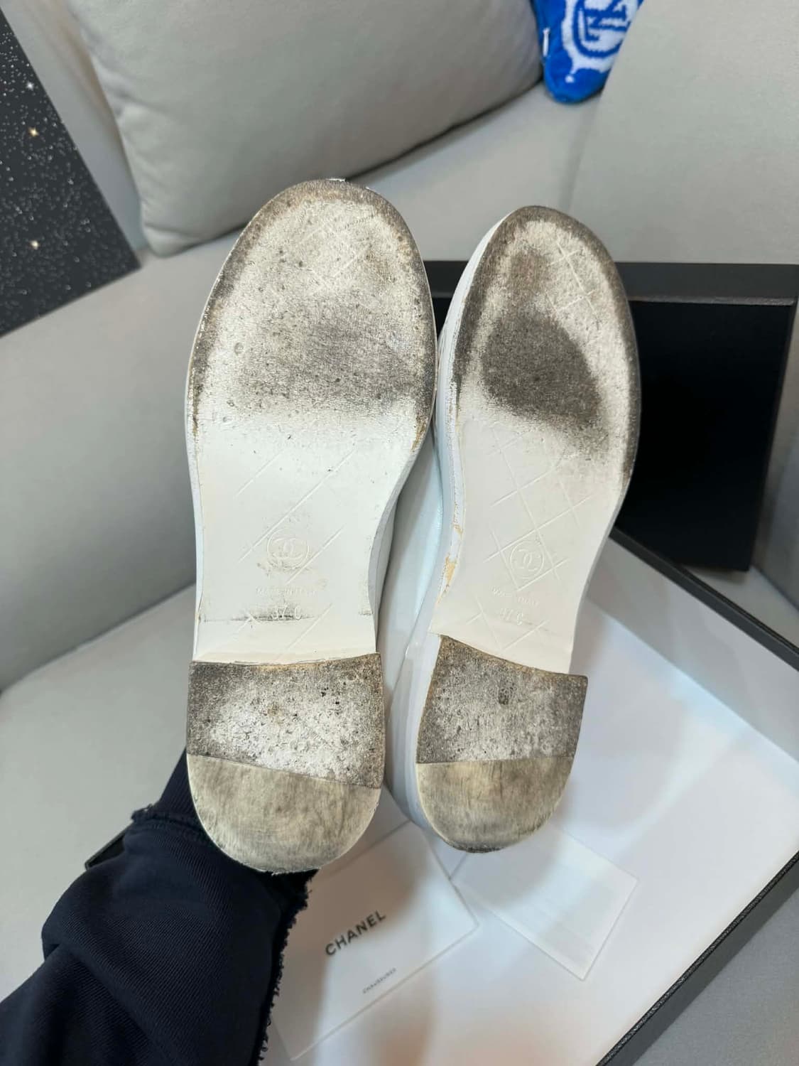 샤넬 CC 퀄팅 턴락 로퍼 37사이즈  상품이미지2