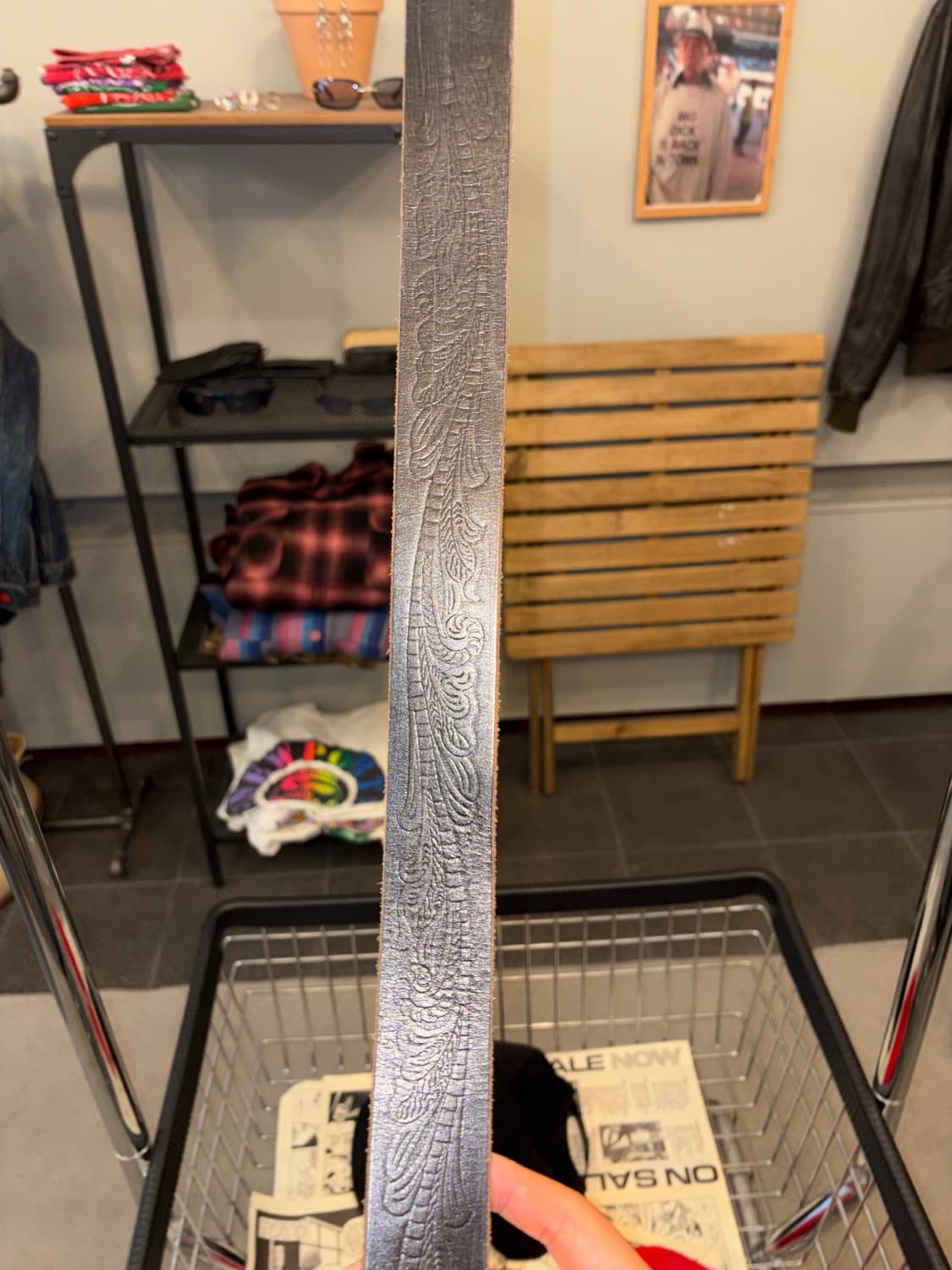 Old Lee buckle logo western leather belt 상품이미지6