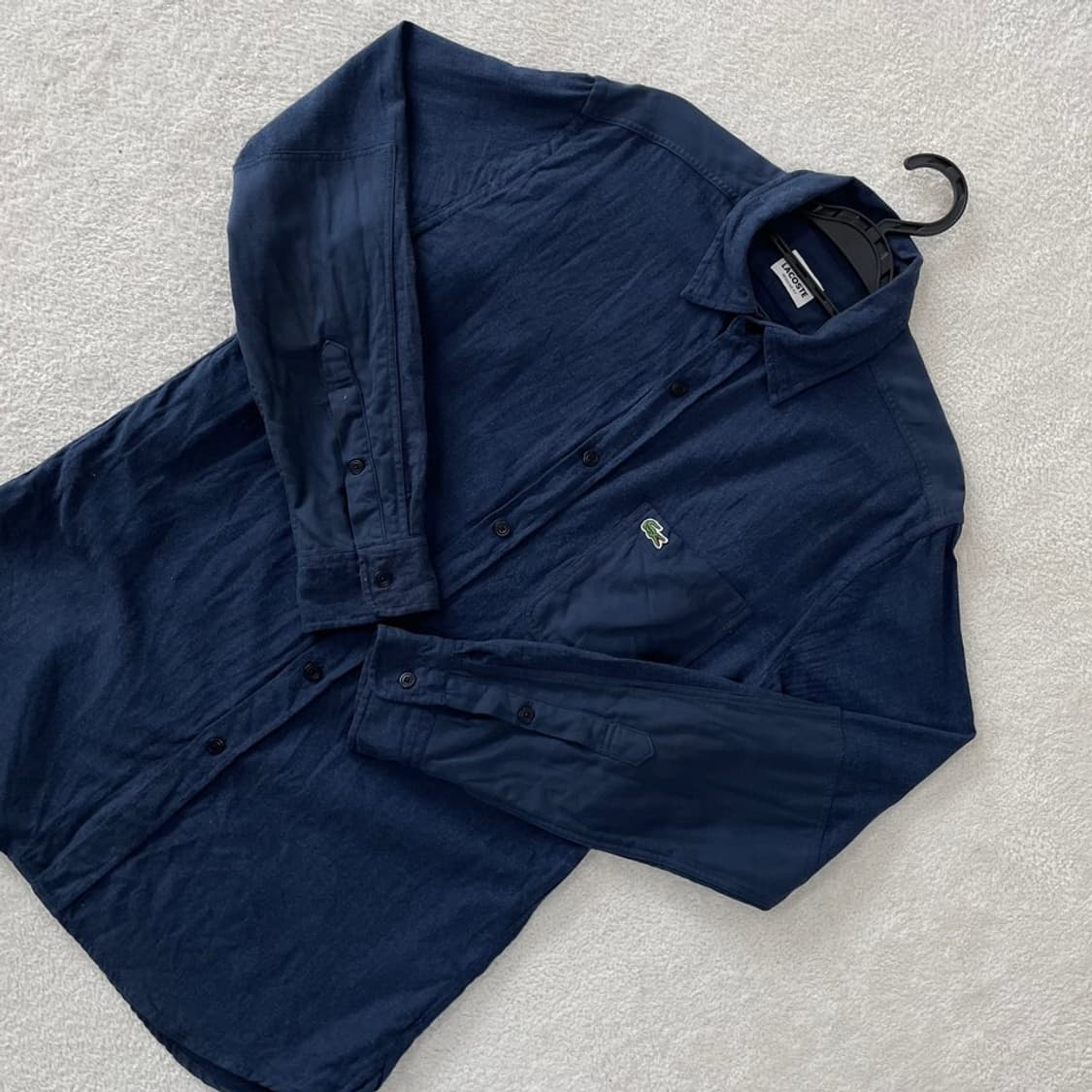 L 라코스테 남성 네이비 긴팔셔츠 100 상품이미지3